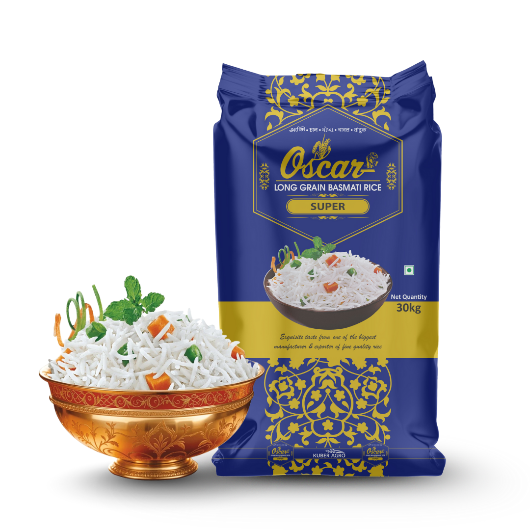 Oscar SUPER Long Grain Basmati Rice (30 KG) - Perfect for Biryani & Pulao - Image 2