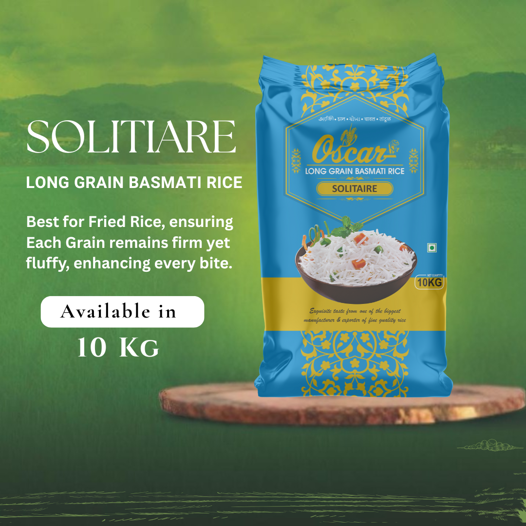 Oscar Solitaire Long Grain Basmati Rice - 10 KG