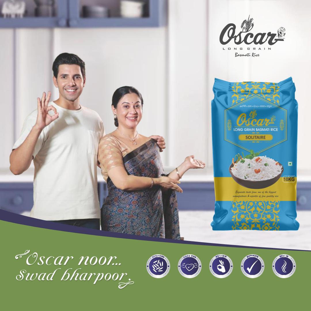 Oscar Solitaire Long Grain Basmati Rice - 10 KG - Image 2