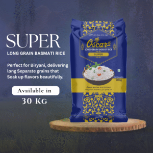 Oscar SUPER Long Grain Basmati Rice (30 KG) - Perfect for Biryani & Pulao
