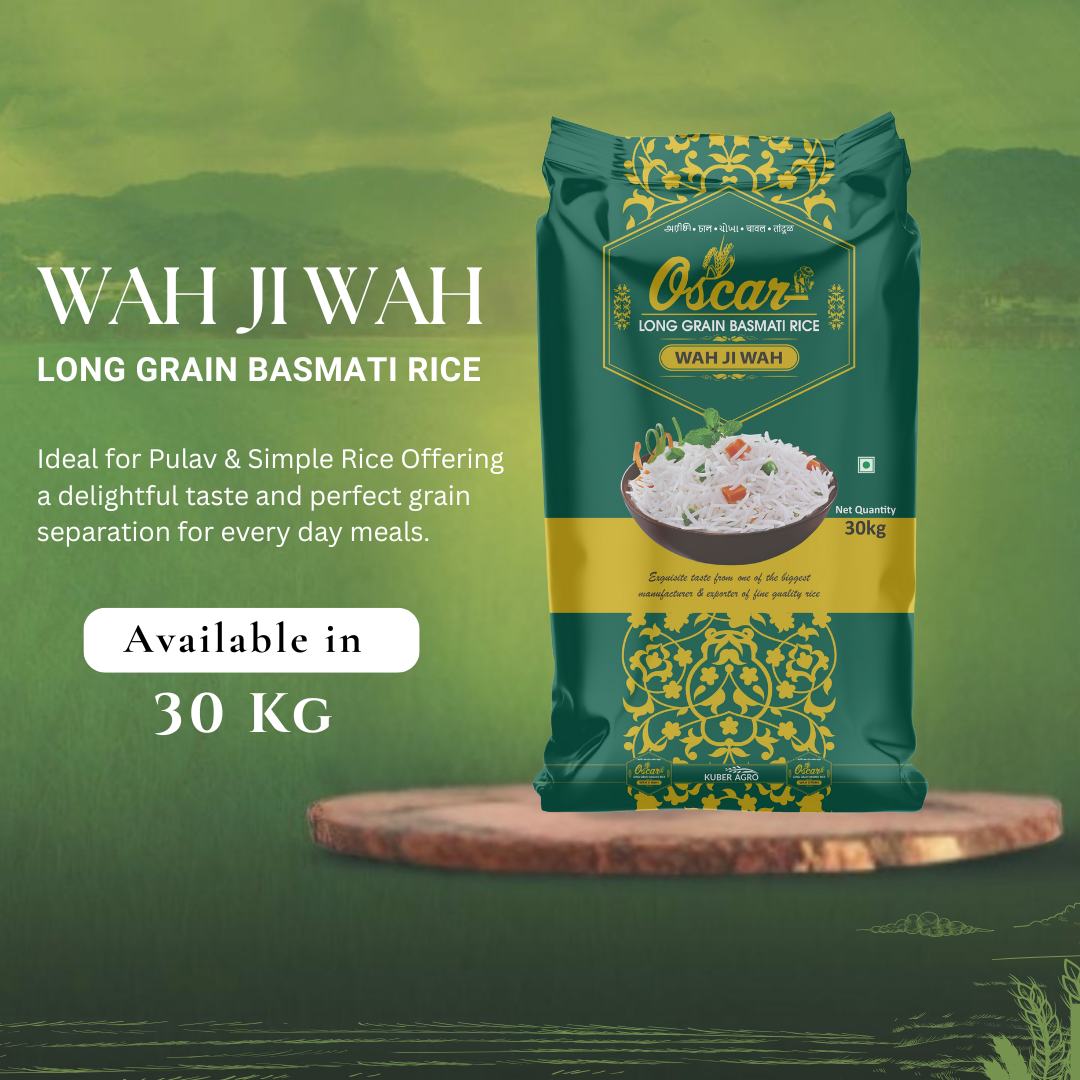 Wah Ji Wah Long Grain Basmati Rice (30 KG) - Bulk Value for Catering & Family