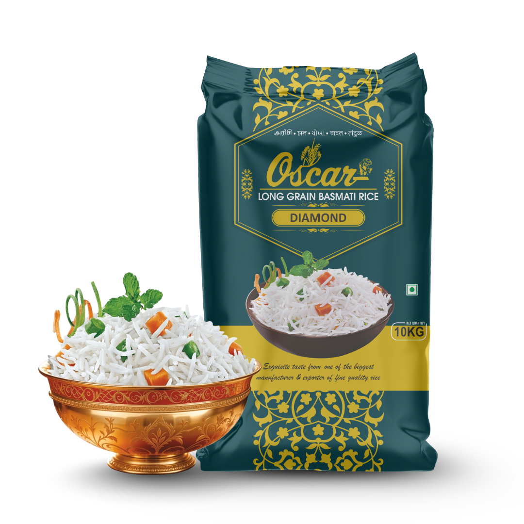 Oscar Diamond Basmati Rice 10 KG - Rich Taste & Texture for All Culinary Uses - Image 2