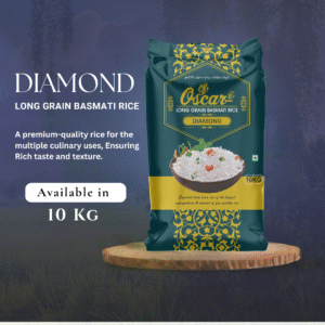 Oscar Diamond Basmati Rice 10 KG - Rich Taste & Texture for All Culinary Uses