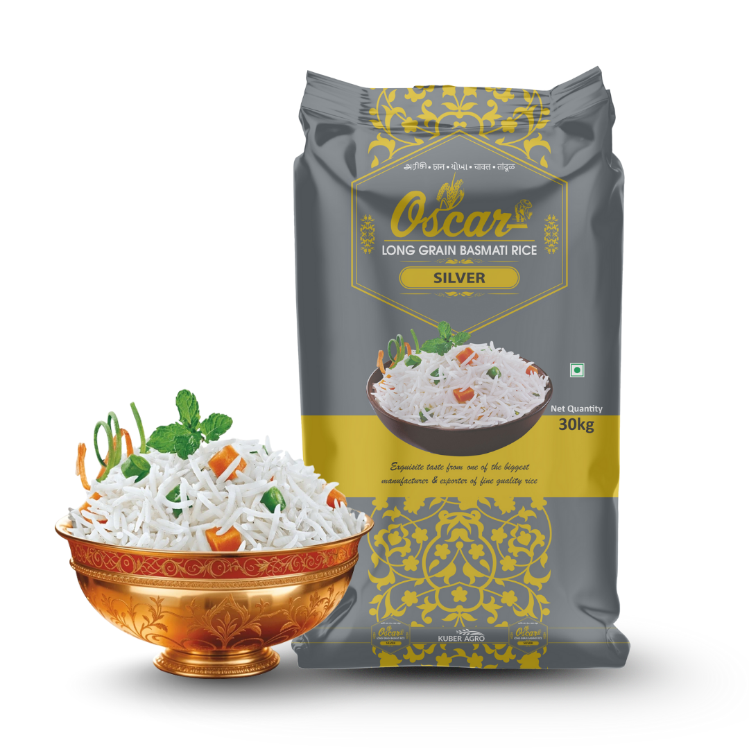 Oscar Silver Long Grain Basmati Rice 30 KG - Gentle, Easy to Digest - Image 3