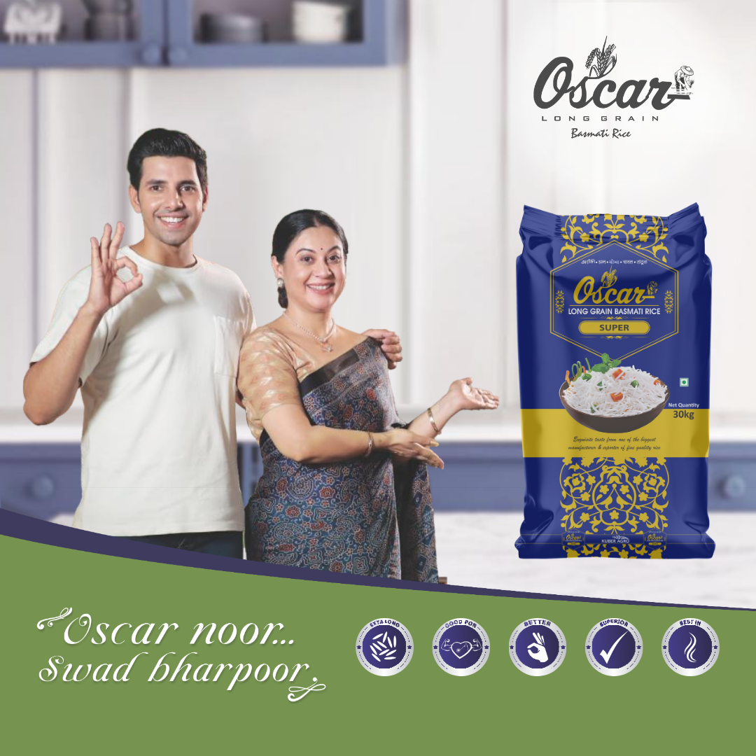 Oscar SUPER Long Grain Basmati Rice (30 KG) - Perfect for Biryani & Pulao - Image 3