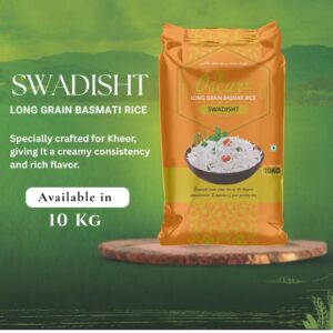 Oscar Swadisht Long Grain Basmati Rice 10 KG - Perfect for Creamy Kheer