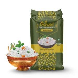 Oscar Khazana Long Grain Basmati Rice - Ideal for Kheer & Fast Food (30 KG)