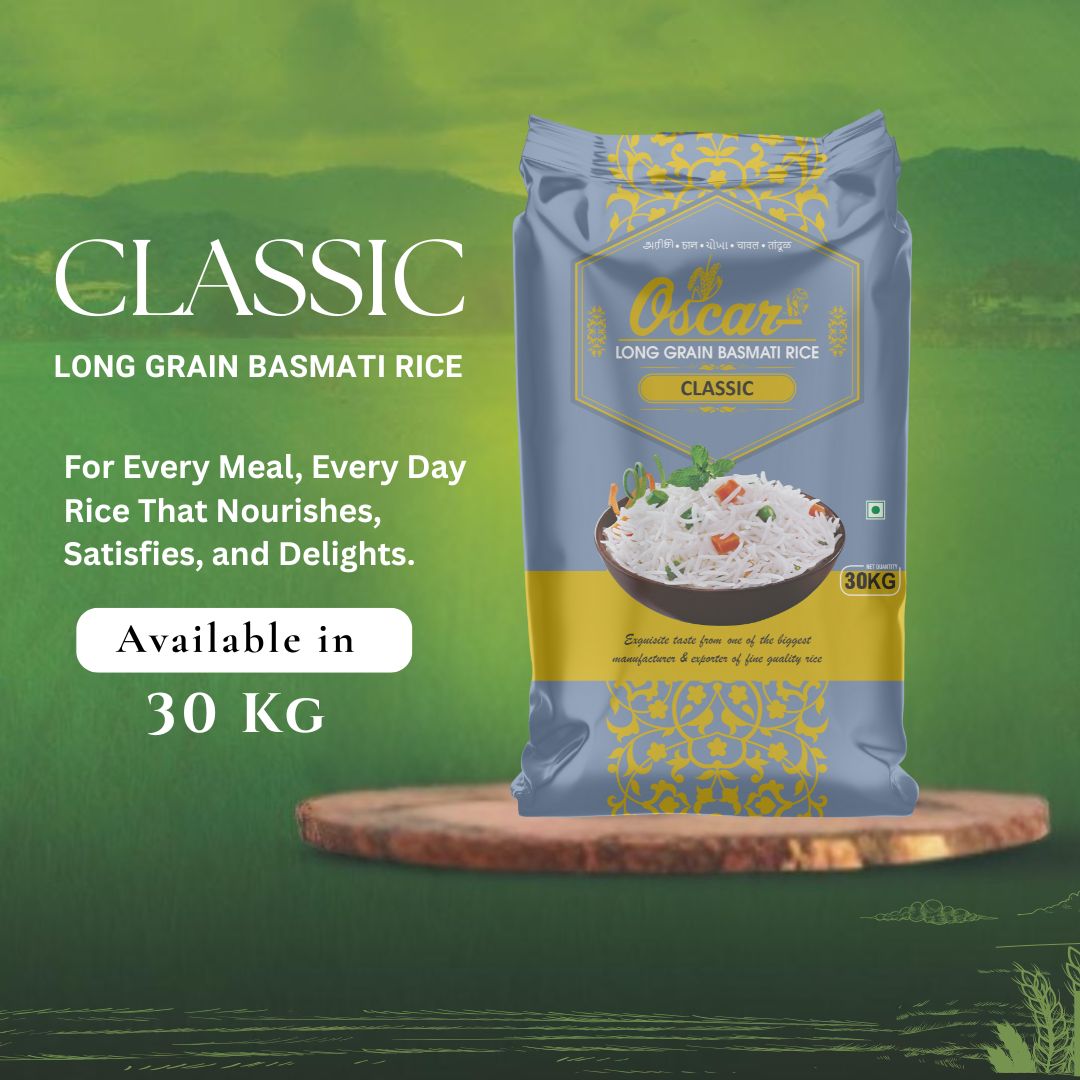 Oscar Classic Long Grain Basmati Rice 30 KG - The Everyday Staple
