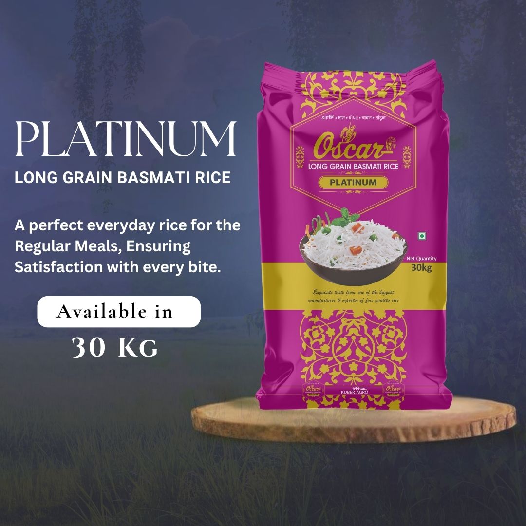 Oscar Platinum Long Grain Basmati Rice 30 kg - Everyday Perfection