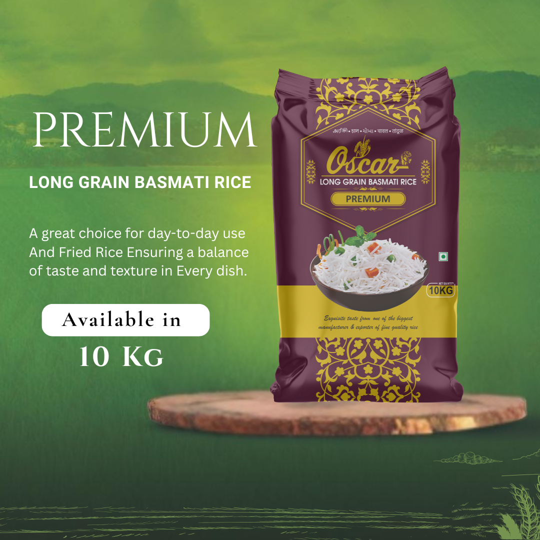 Oscar PREMIUM Basmati Rice | 10 KG Family Pack | Long Grain & Aromatic