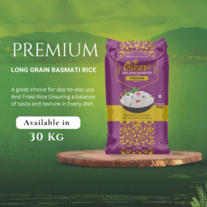 REMIUM Quality Long Grain Basmati Rice - 30 KG Bag - Ideal for Daily Use