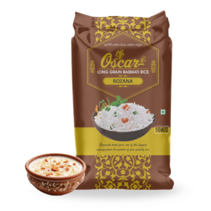 Rozana Long Grain Basmati Rice – Perfect for Daily Cooking | Ideal for Kheer & Traditional Desserts | 10 KG Pack