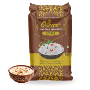 Oscar Rozana Long Grain Basmati Rice - 30 KG: Creamy Texture for Kheer & Desserts