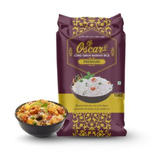 Oscar PREMIUM Basmati Rice | 10 KG Family Pack | Long Grain & Aromatic