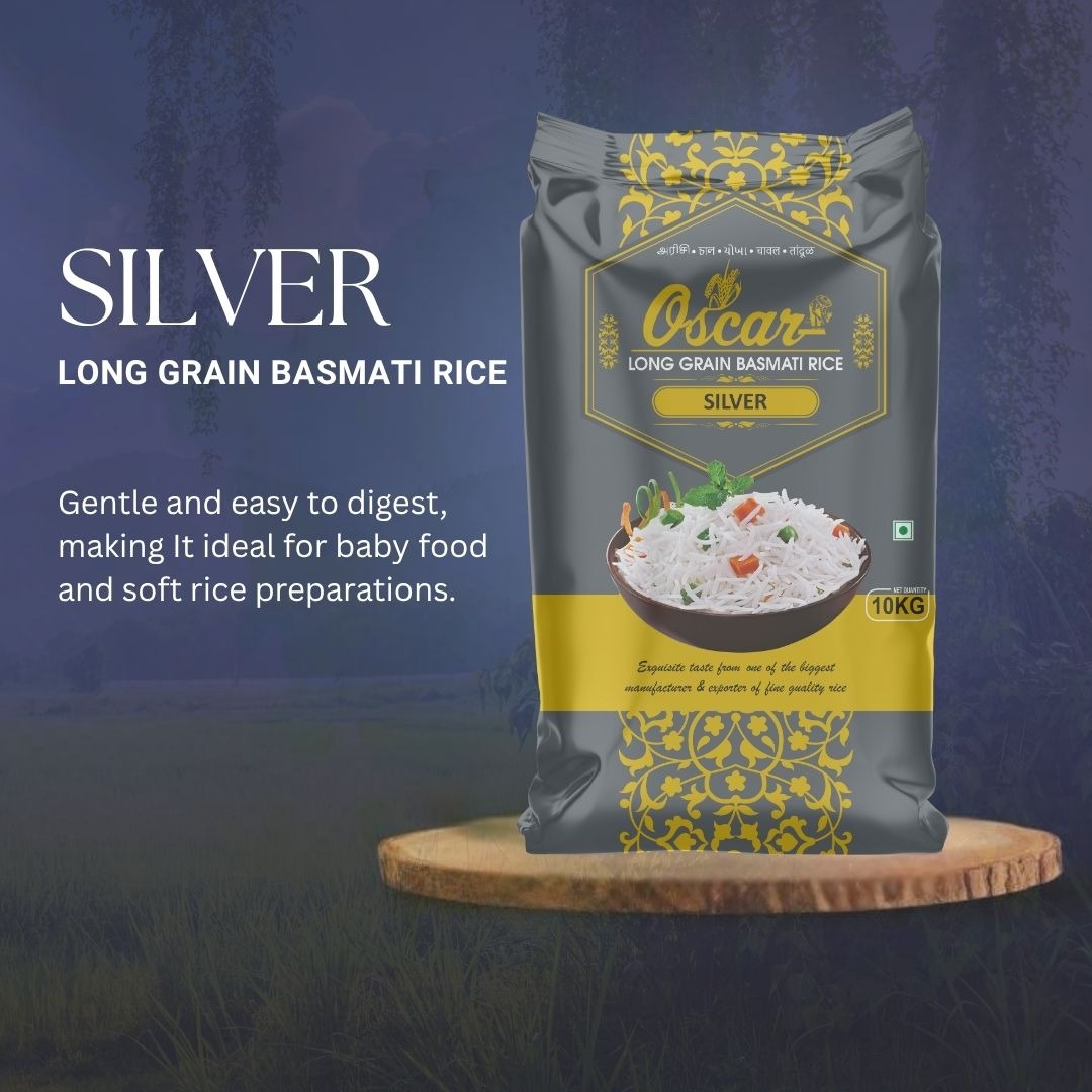 Oscar Silver Long Grain Basmati Rice 10 KG - Gentle & Easy to Digest - Image 2