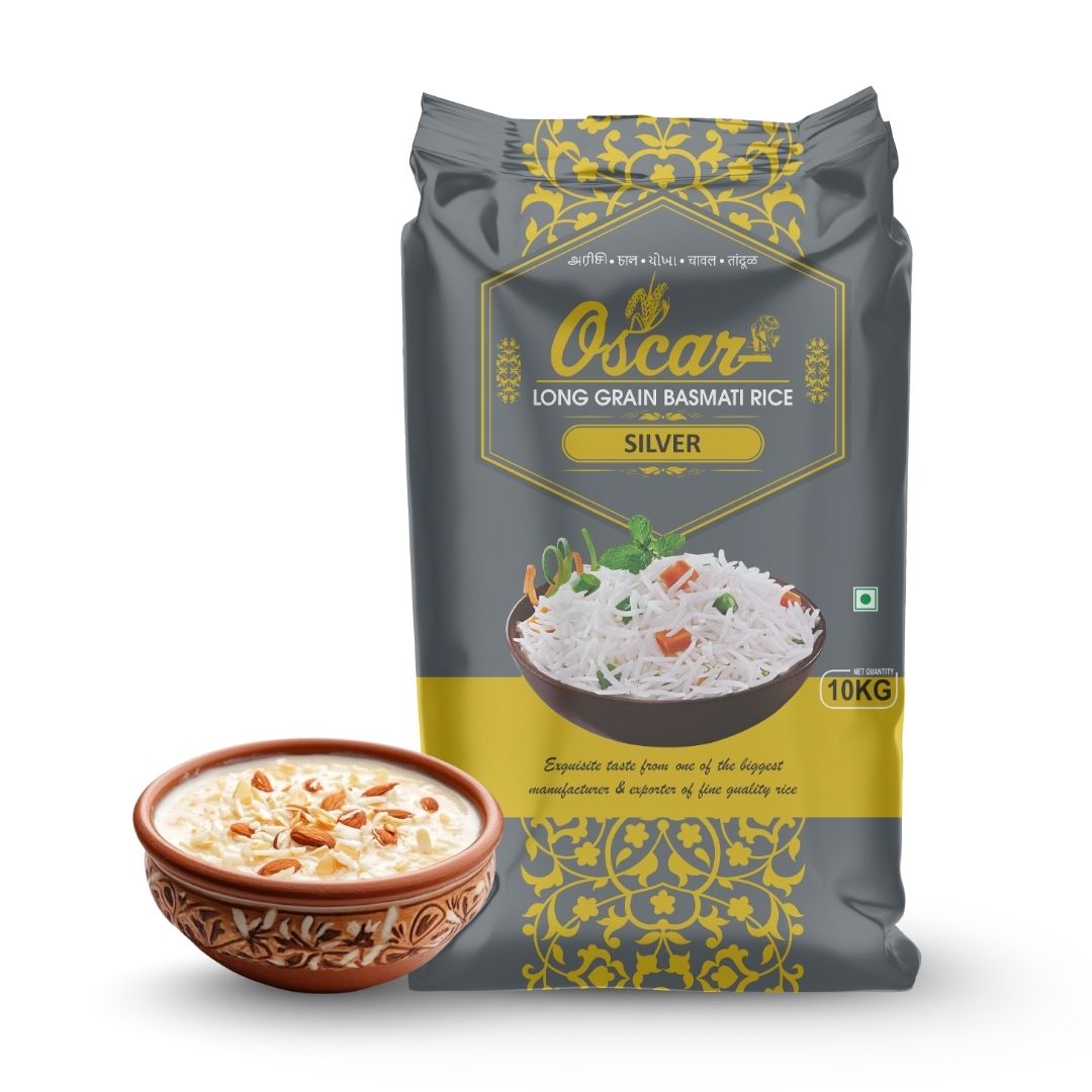 Oscar Silver Long Grain Basmati Rice 10 KG - Gentle & Easy to Digest