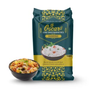 Oscar Diamond Basmati Rice 10 KG - Rich Taste & Texture for All Culinary Uses