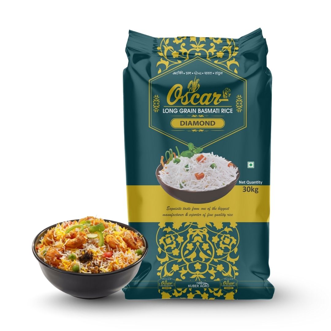 Oscar Diamond Long Grain Basmati Rice - Bulk 30 KG Bag