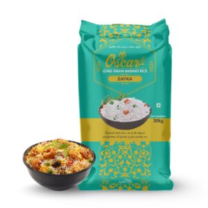 Oscar ZAYKA Basmati Rice - 30 KG Balanced Taste, Perfect Texture for Day-to-Day