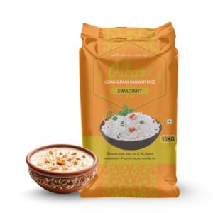 Oscar Swadisht Long Grain Basmati Rice 10 KG - Perfect for Creamy Kheer