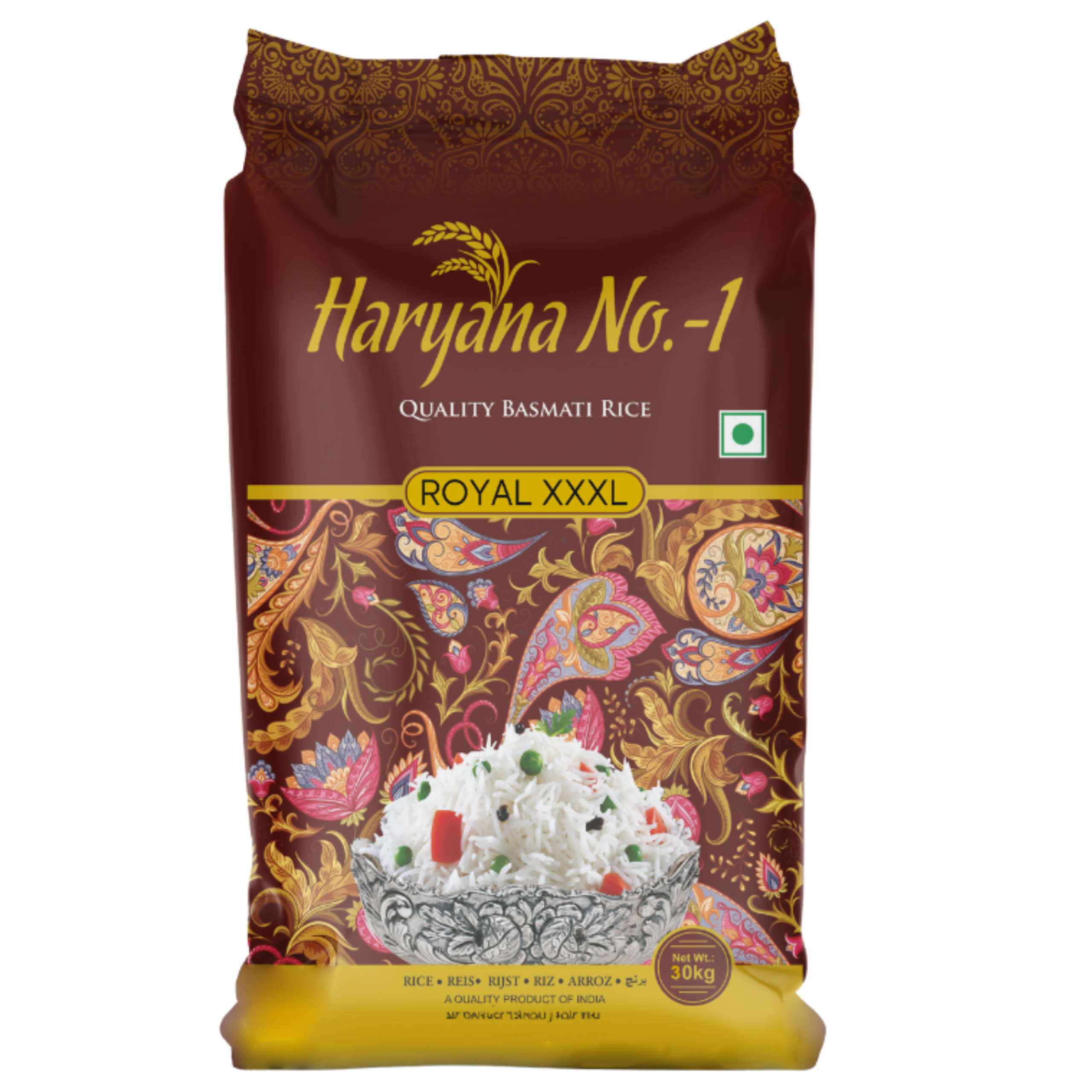 Royal XXXL Long Grain Basmati Rice – Perfect for Biryani | Soak up flavors beautifully | 10 KG Pack